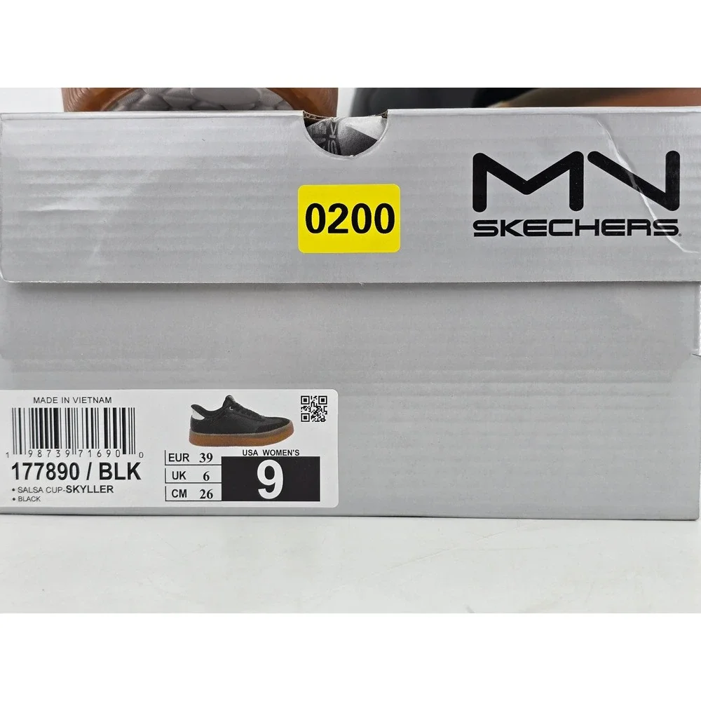 Mark Nason Skechers Salsa Cup Skyller Women Size 9 Black Leather Sneakers - New